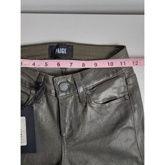 Paige Verdugo Ultra Skinny Luxe Coating NWT Jeans in Army green, Size 23 - Picture 5 of 9